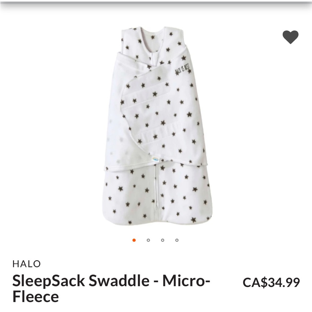 NWOT Halo Fleece Sleep Sac (up to 18lbs)